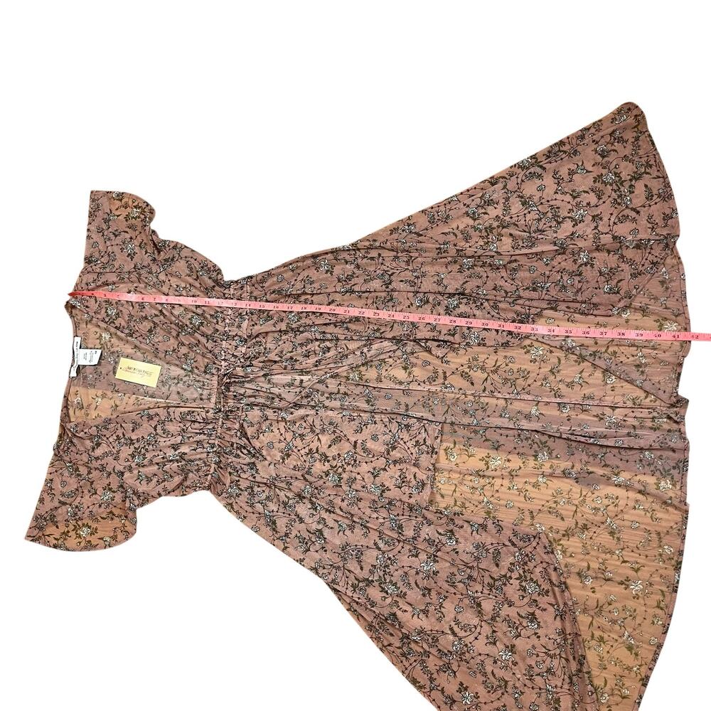 Fairycore Woodland Floral Mesh Sheer Duster Sz M NWT American Rag Boho Dress - Picture 5 of 16